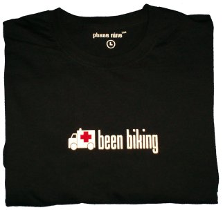 been biking Black short sleeve t-shirt with backprint been biking Black short sleeve t-shirt with backprint